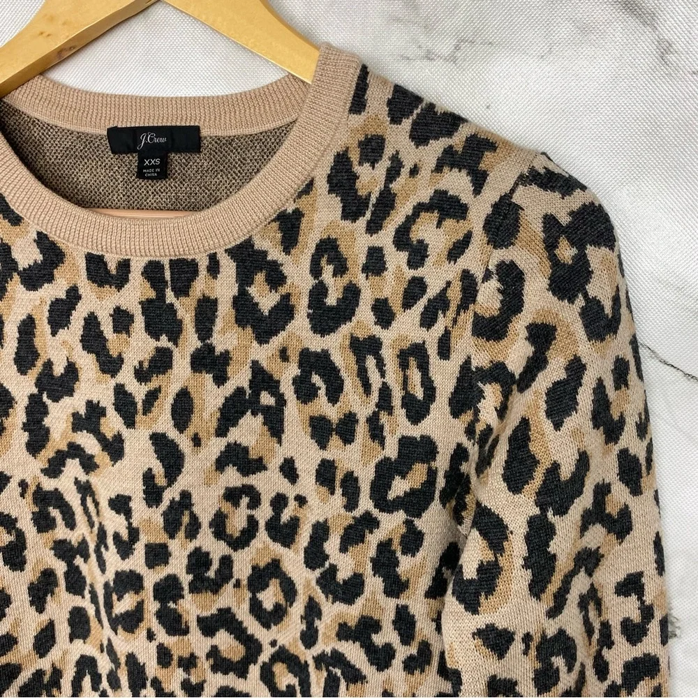 J. Crew Marino Wool Leopard Sweater 🌺 Excellent Condition